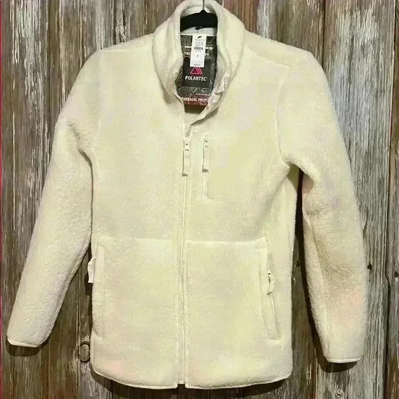 NWT Talbots Cream Fleece Jacket - Picture 1 of 3